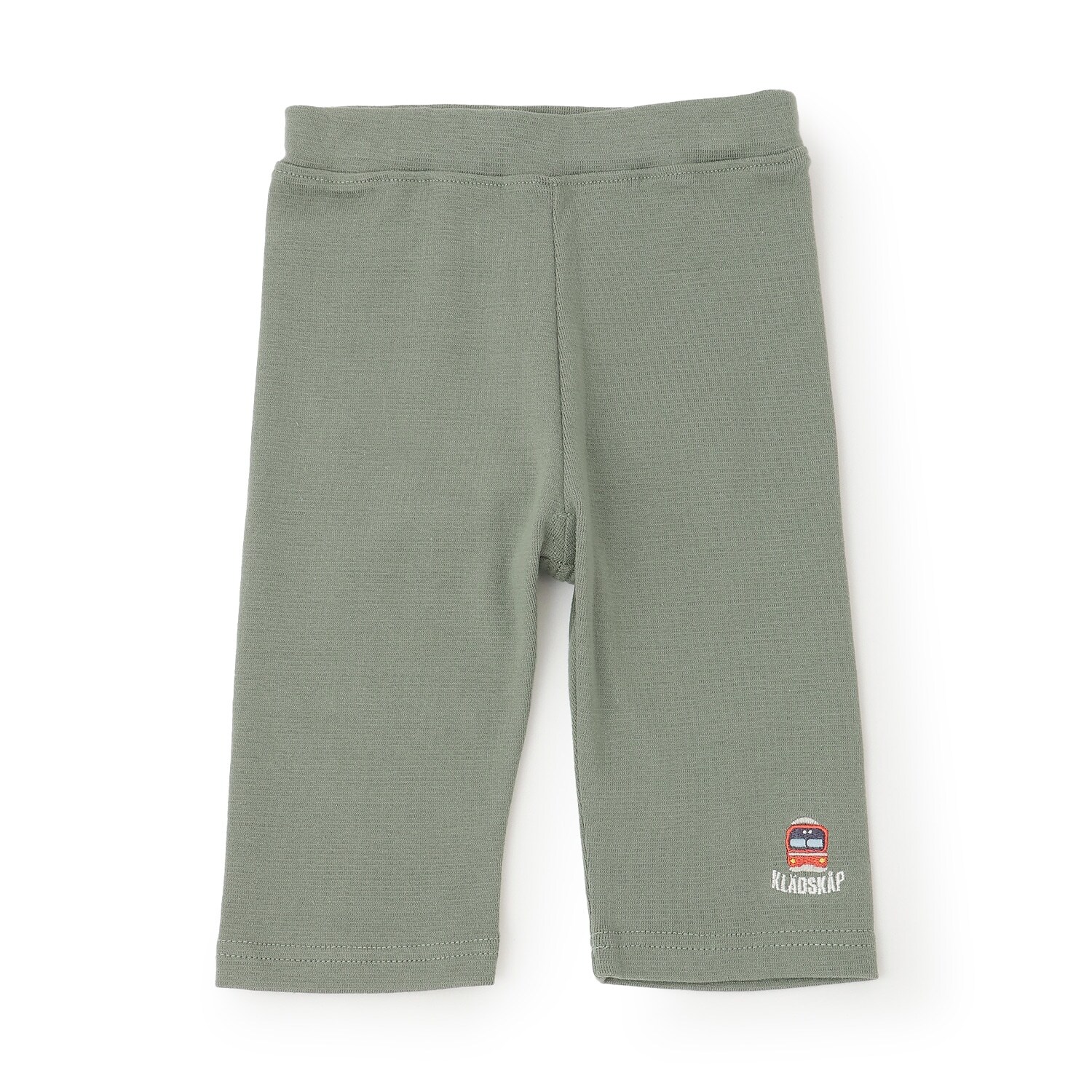 車ワンポイント刺しゅう6分丈レギパン