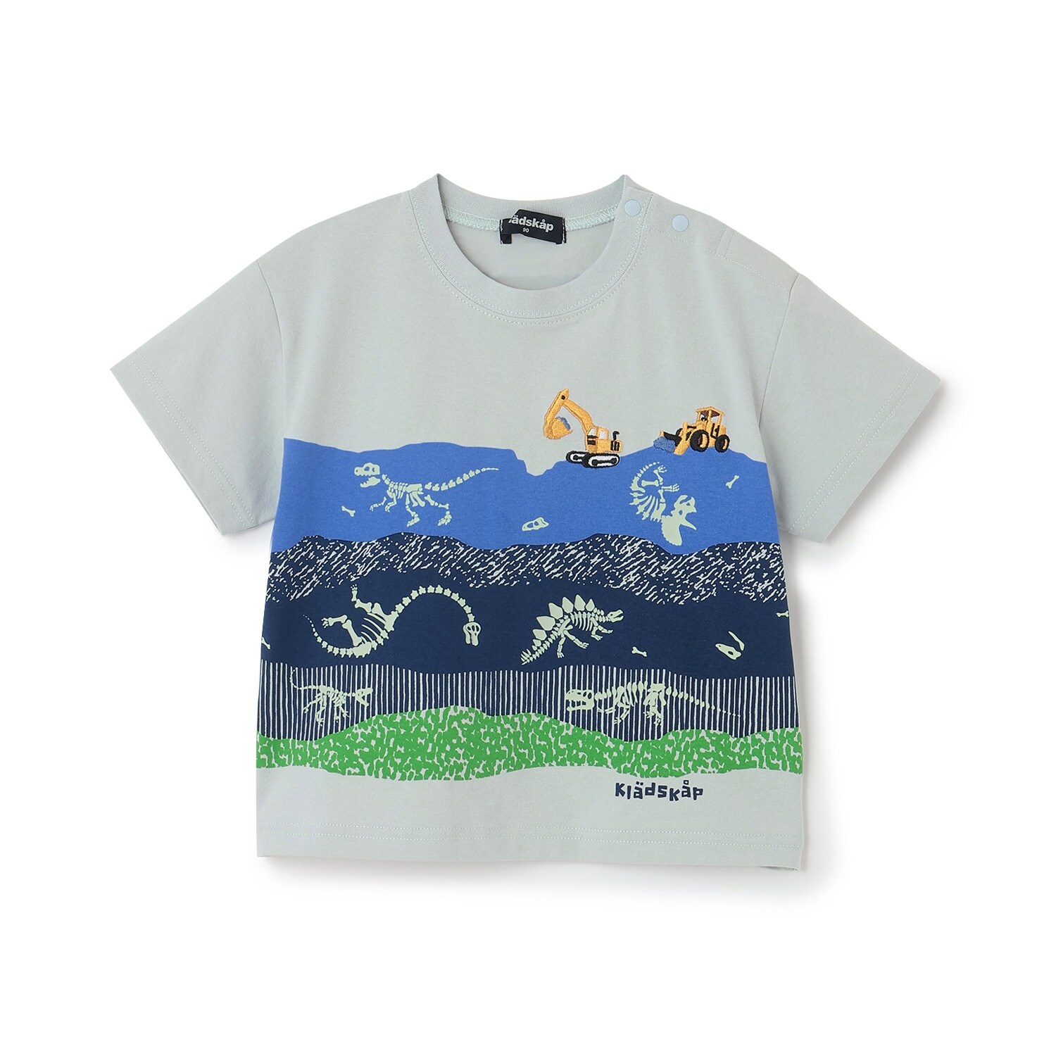 蓄光プリント地層と化石半袖Tシャツ