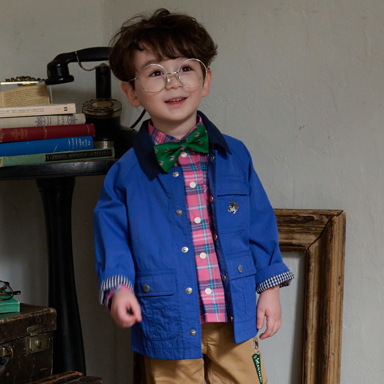 オオカミ刺しゅうハンティングジャケット