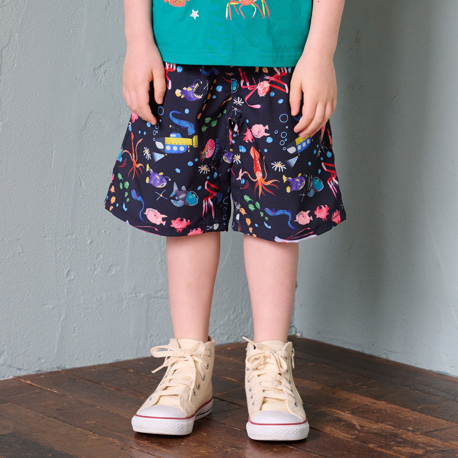 【水陸両用】総柄5分丈パンツ