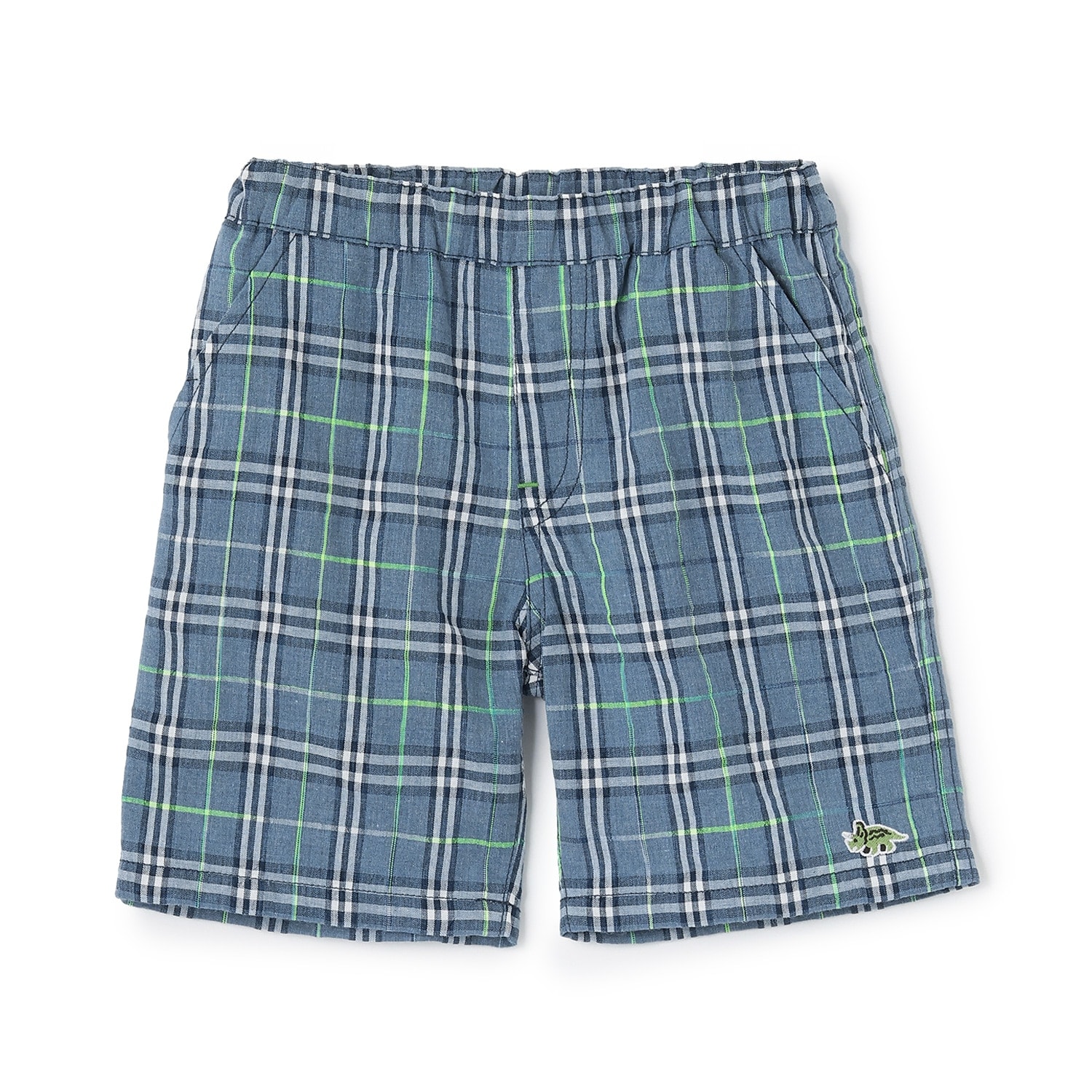 恐竜ワンポイントチェック5分丈パンツ