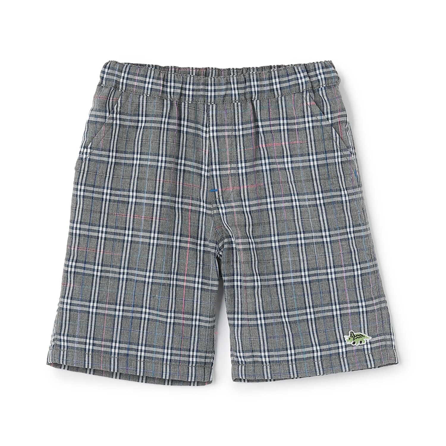 恐竜ワンポイントチェック5分丈パンツ