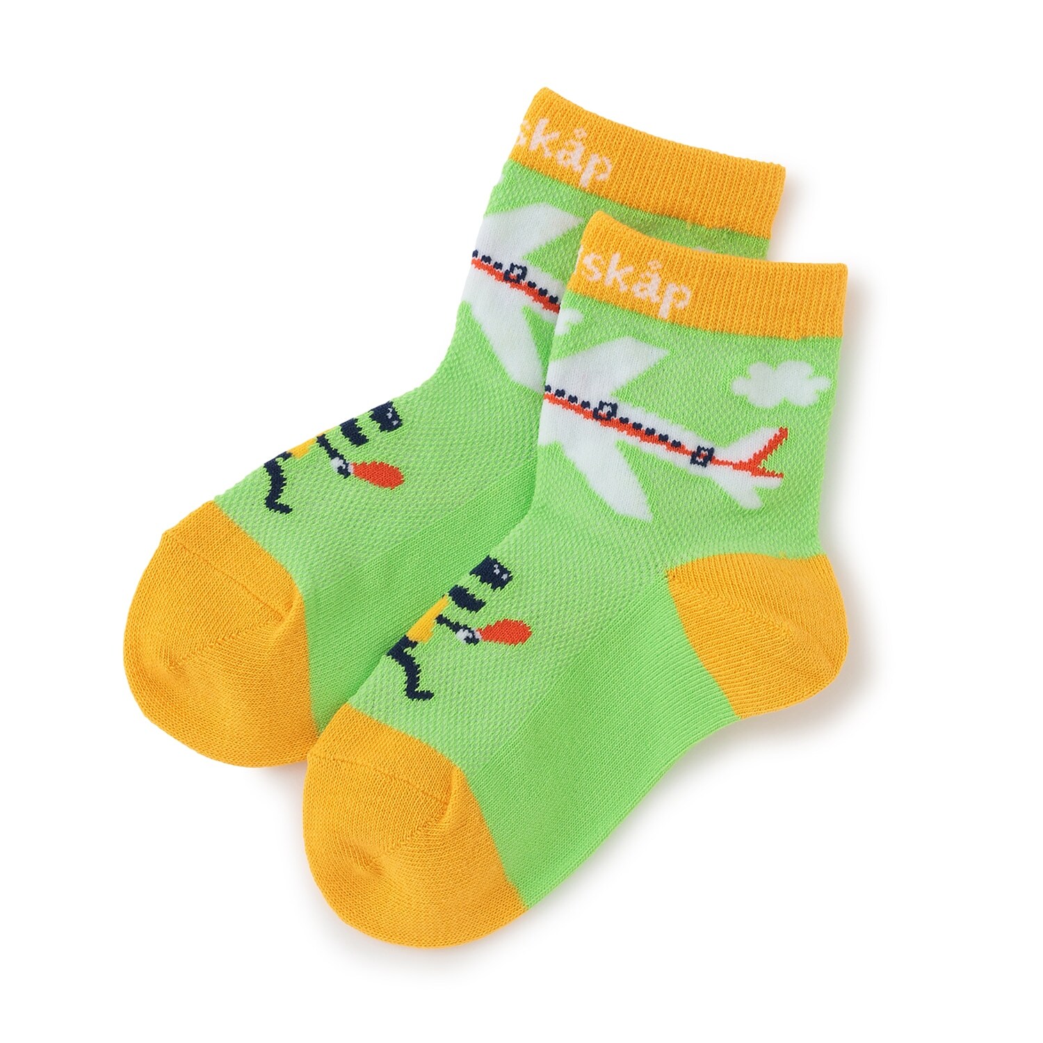 飛行機と恐竜ショートソックス