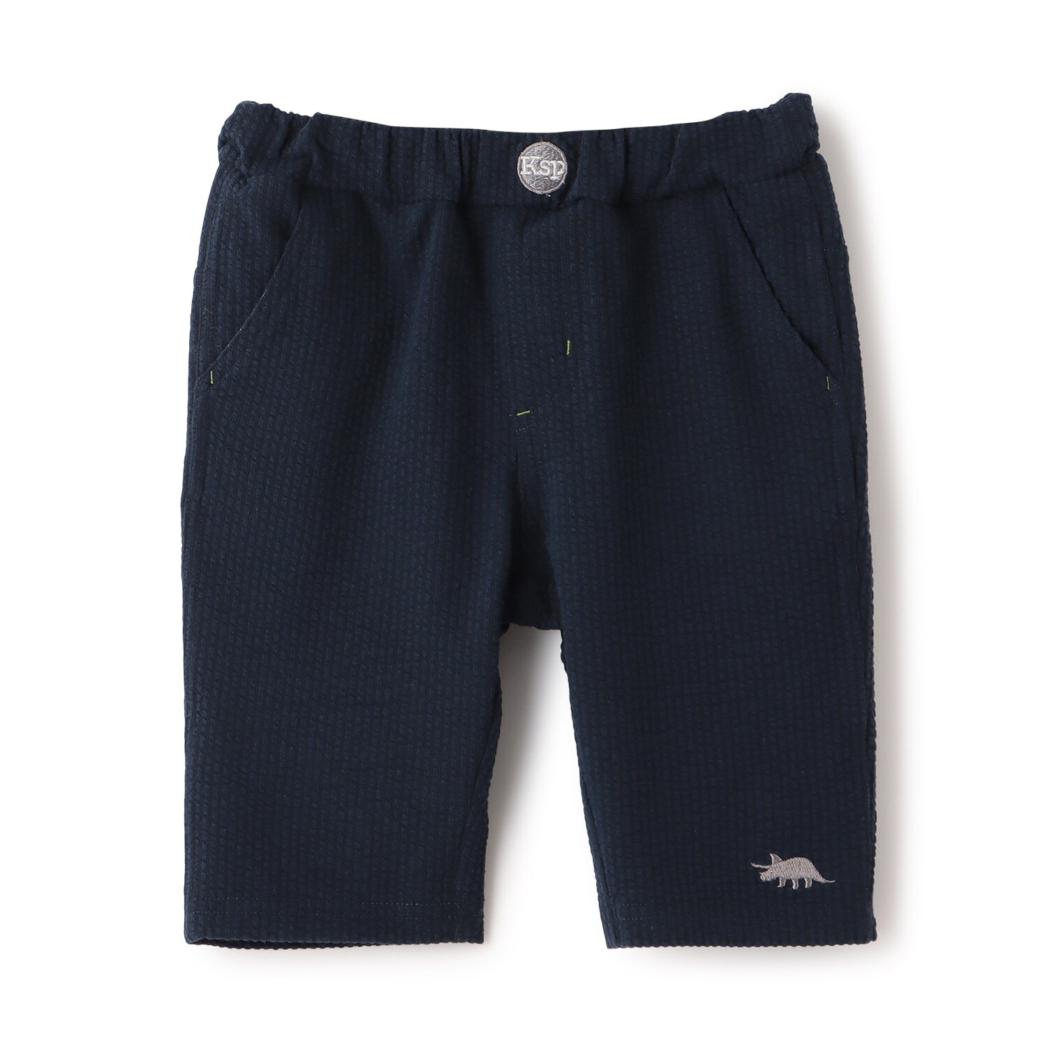 【人気商品再入荷】【直営店で取り扱い無し】ワンポイント刺しゅう6分丈パンツ