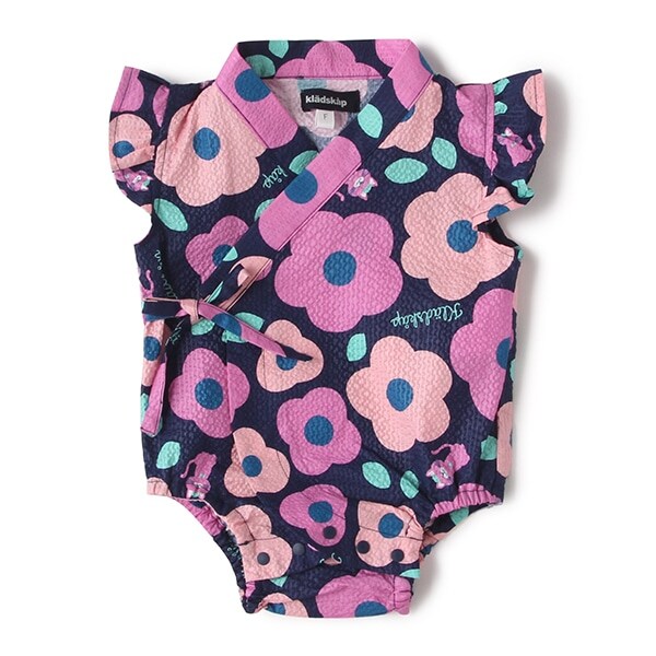 花ネコ柄甚平オール