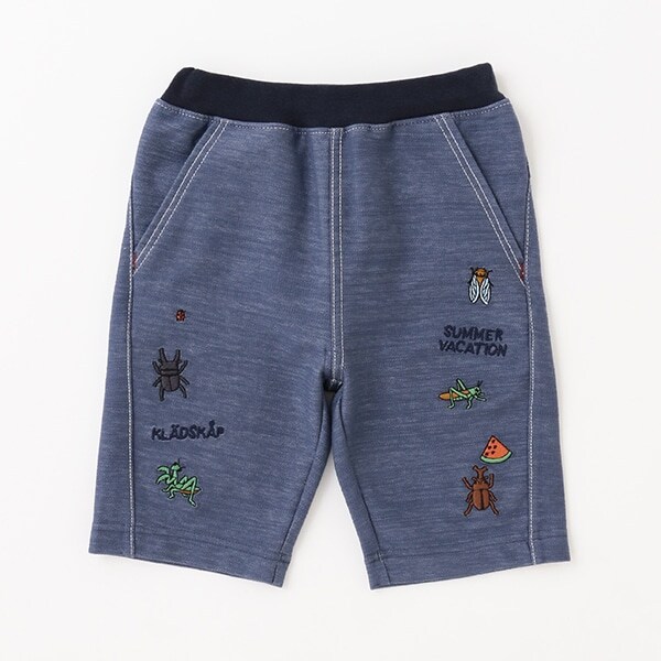 【人気商品再入荷】【直営店で取り扱い無し】昆虫刺しゅういっぱい6分丈パンツ