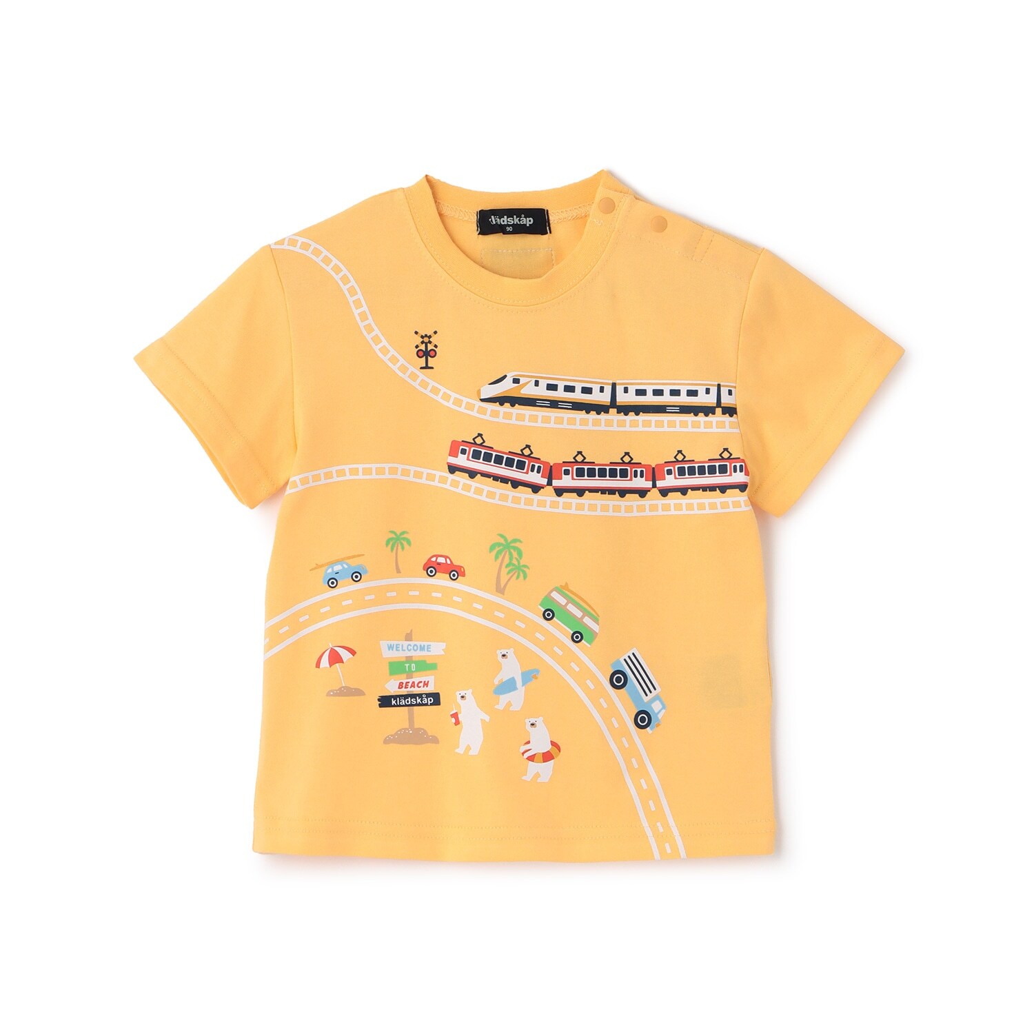 ☆彡海に行こう!乗り物プリント半袖Tシャツ