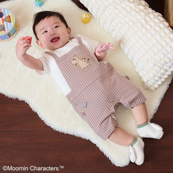 MOOMIN/ムーミンアップリケ半袖カバーオール