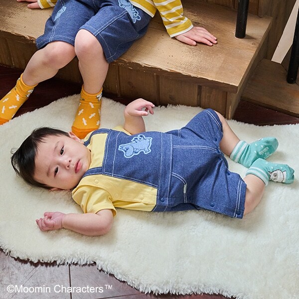 MOOMIN/ムーミンアップリケ半袖カバーオール