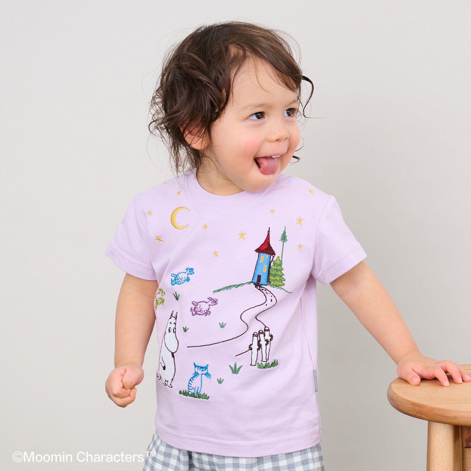 【MOOMIN】ムーミンと夜空半袖Tシャツ