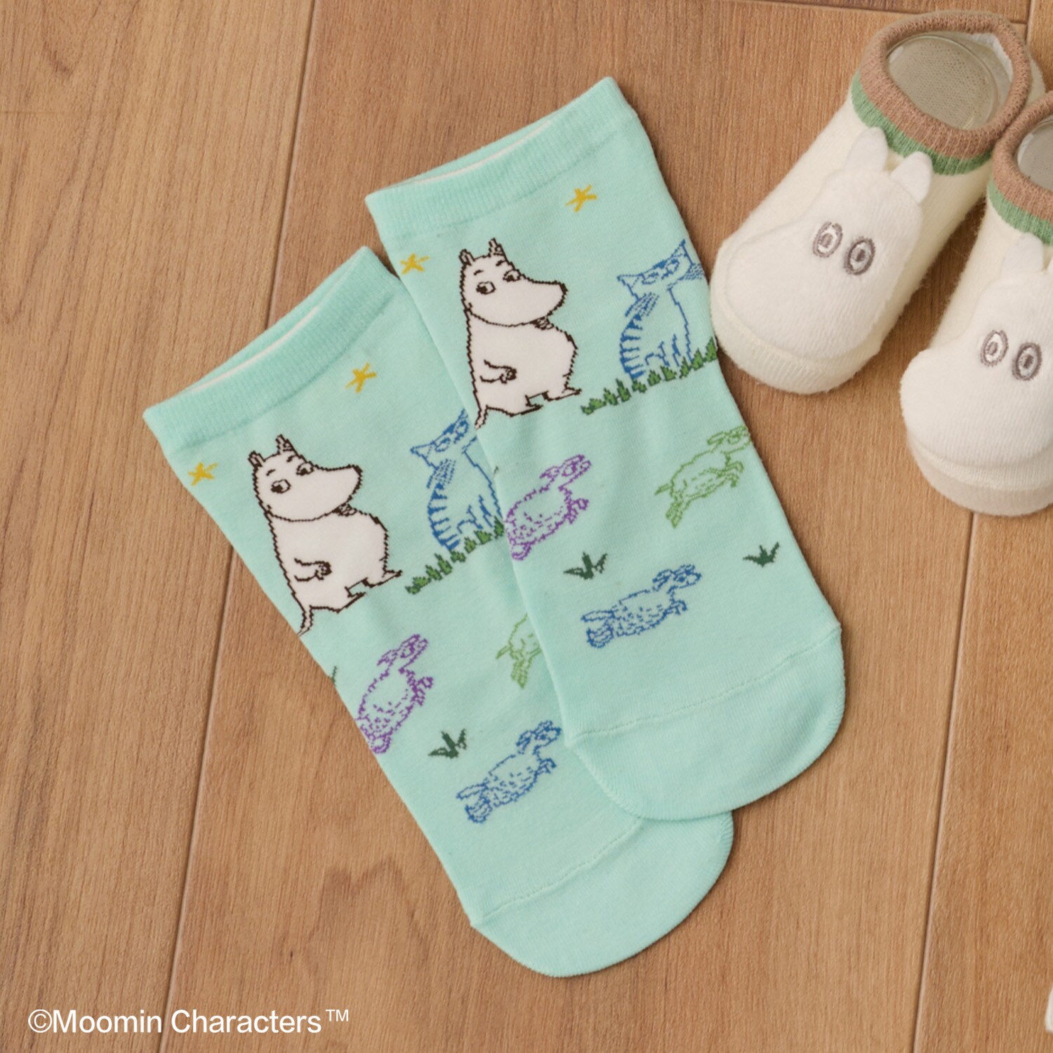 【MOOMIN】ムーミンと夜空クルーソックス