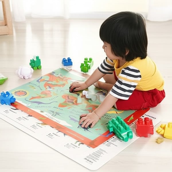 【湘南インターナショナル】両面プレイスマット(ダイナソーワールド)