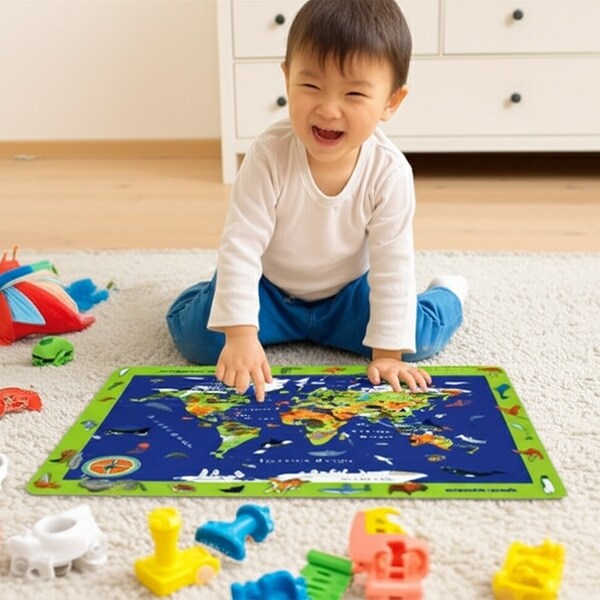 【湘南インターナショナル】両面プレイスマット(ワールドアニマルズ)