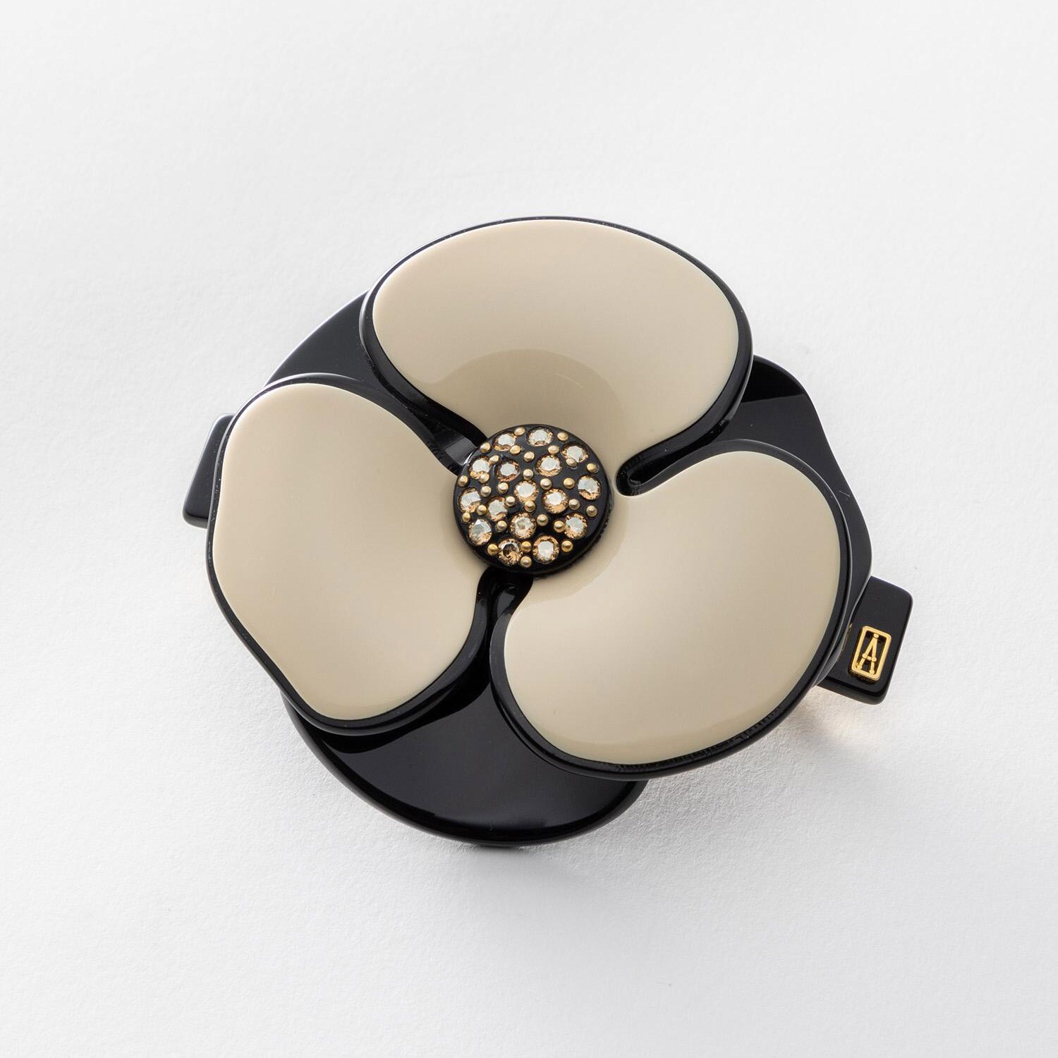 【ALEXANDRE DE PARIS】アレクサンドルドゥパリ CAMELIA LISERE 7cm バレッタ