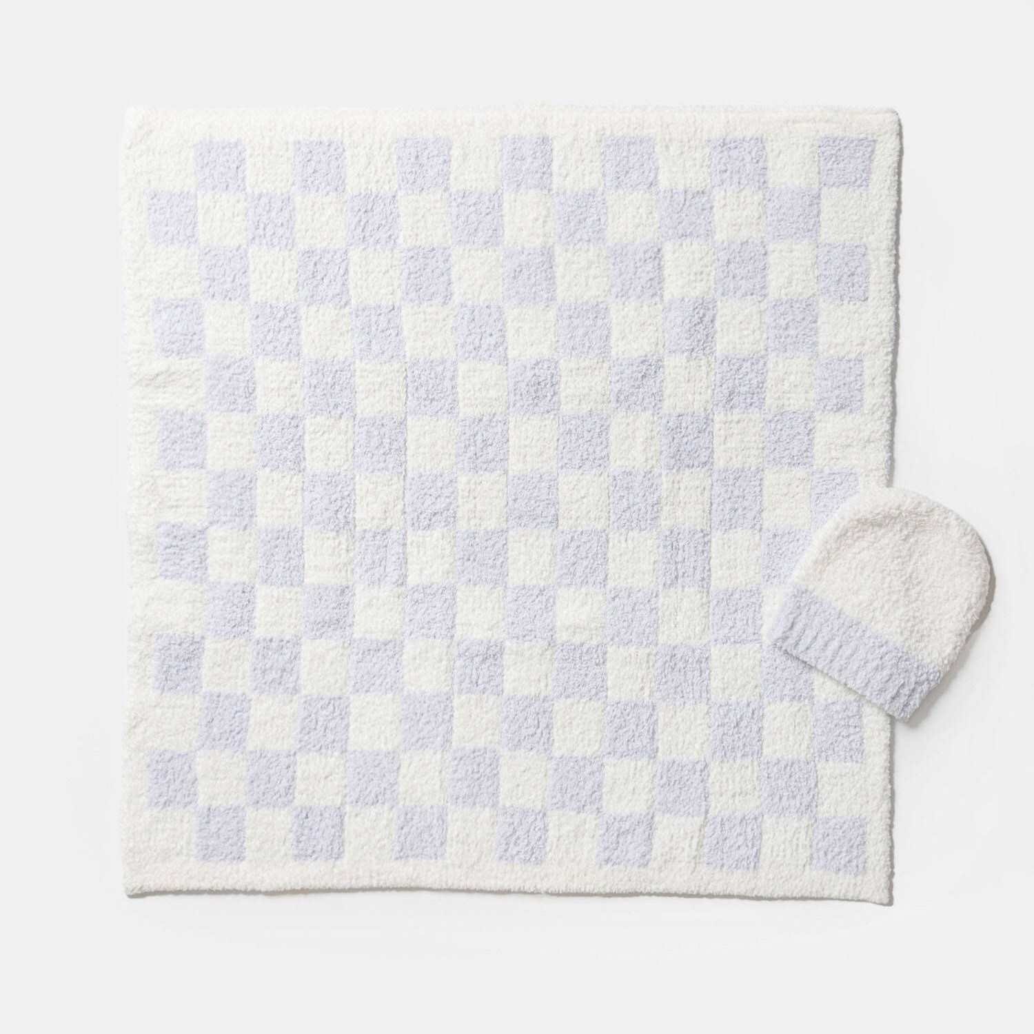 【Kashwere】カシウエア Baby Blanket Check w/ Cap ブランケット キャップ付き