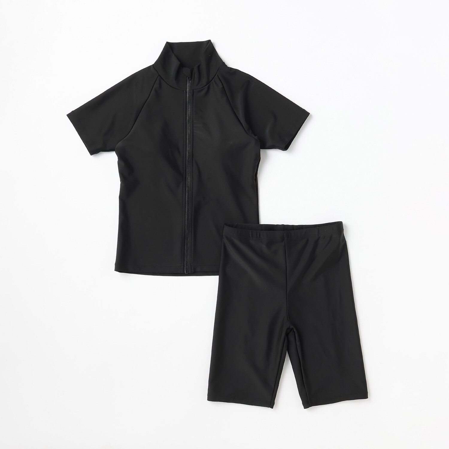 【SWIM】【NIKKI】女児スクール水着 半袖フルジップセパレート ストレッチ素材