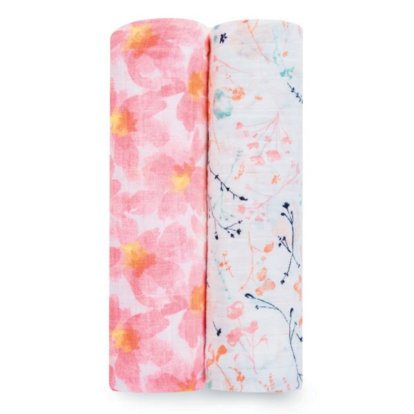 【aden + anais】スワドル/ペタルブルーム/2枚