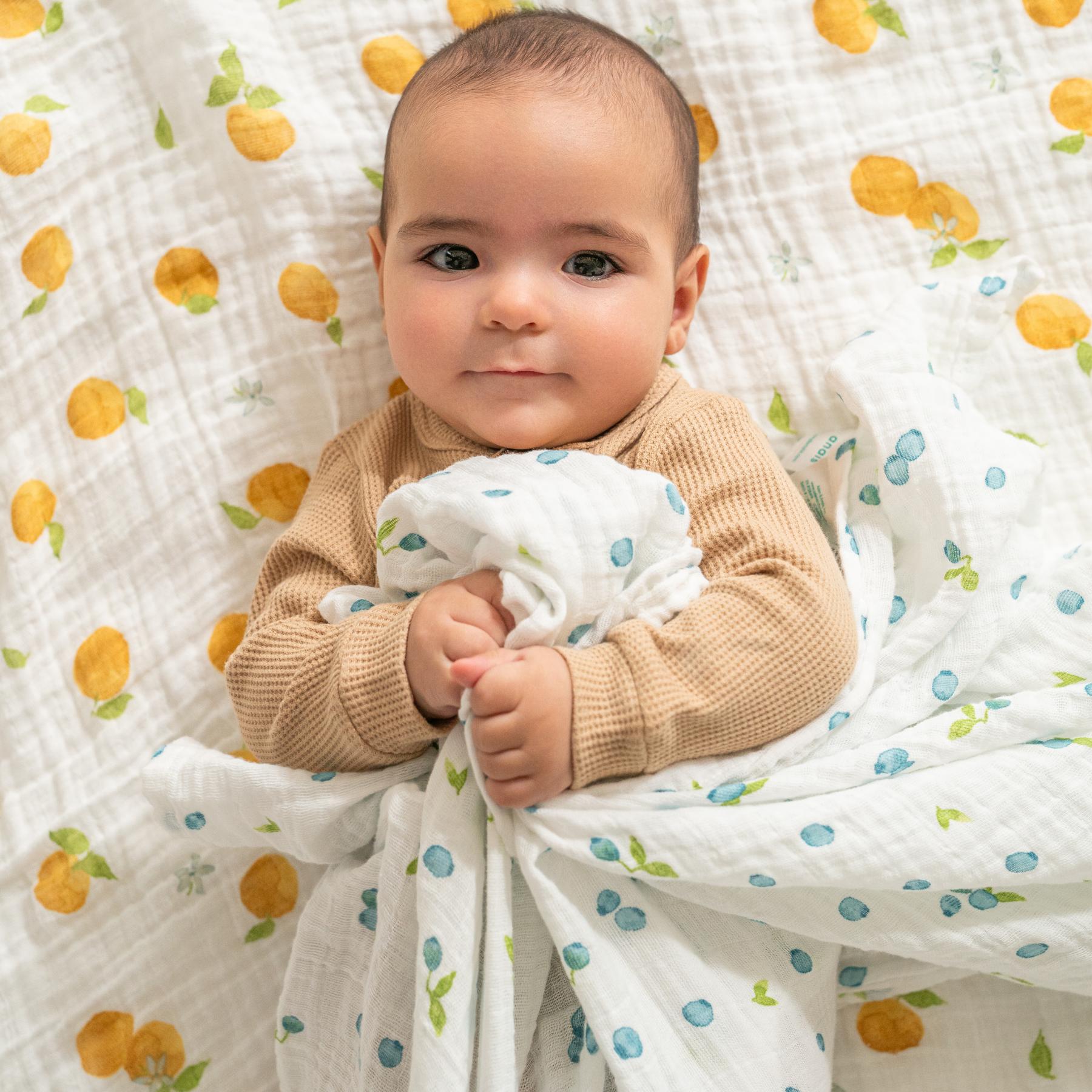 【aden + anais】スワドル/フレッシュフルーツ/オーガニック/4枚