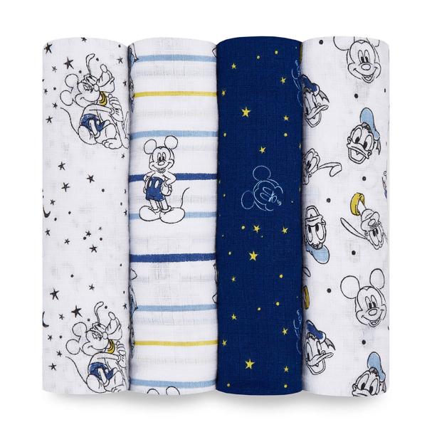 【aden + anais】スワドル/ミッキースターゲイザー/4枚