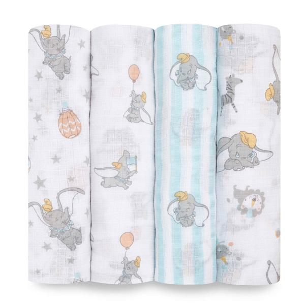 【aden + anais】スワドル/ダンボニューハイツ/4枚