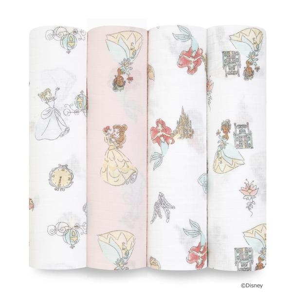 【aden + anais】スワドル/ディズニープリンセス/4枚
