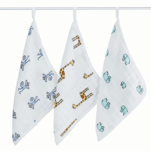 【aden + anais】ウォッシュクロス/ジャングルジャム/3枚