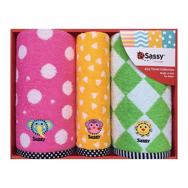 【ベビー雑貨】【Sassy】サッシー・ギフトタオルセットＭ / 3枚入