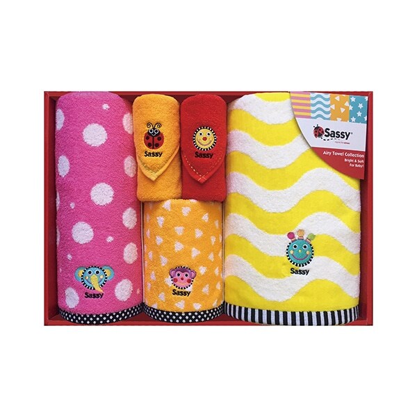 【ベビー雑貨】【Sassy】サッシー・ギフトタオルセットＸＬ /5枚入