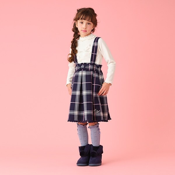 裾レースつきジャンパースカート