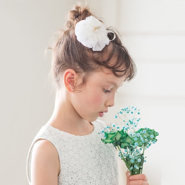 チュールフラワーコサージュ