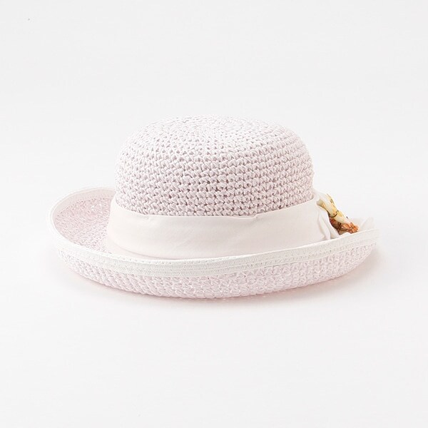 冷感 花リボンつきペーパーハット