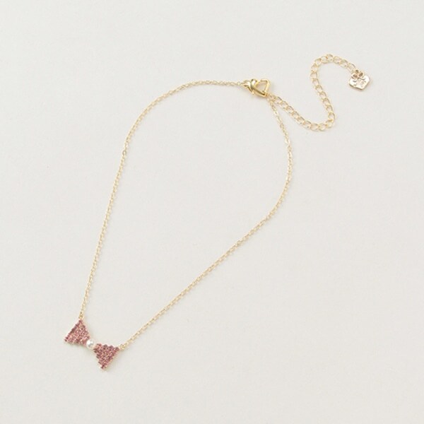 キラキラリボンネックレス