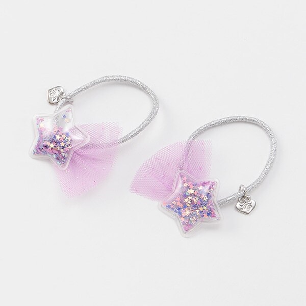 星チュールヘアポニー2個セット