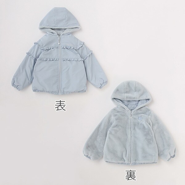 グログラン×フェイクファーリバーシブルブルゾン