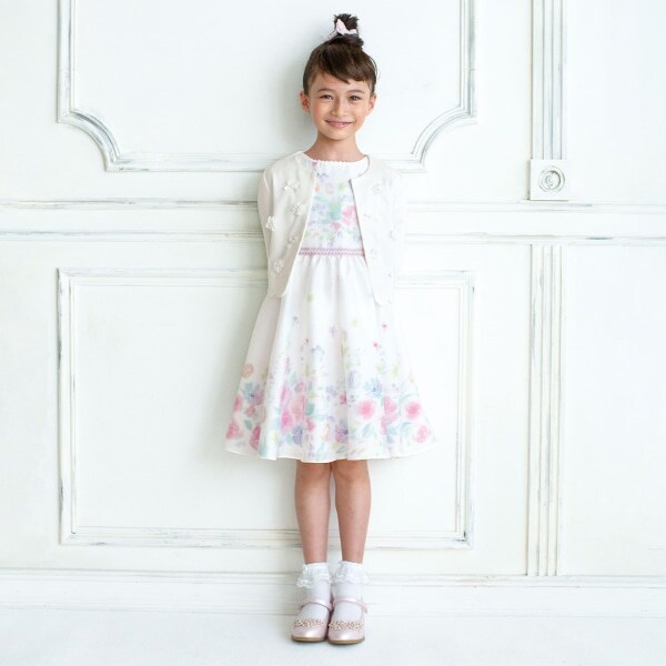 花柄パネルワンピース【日本製】