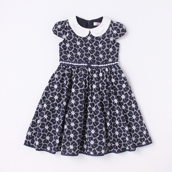 花刺しゅう衿つきワンピース