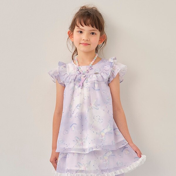 星座柄フリルチュニック