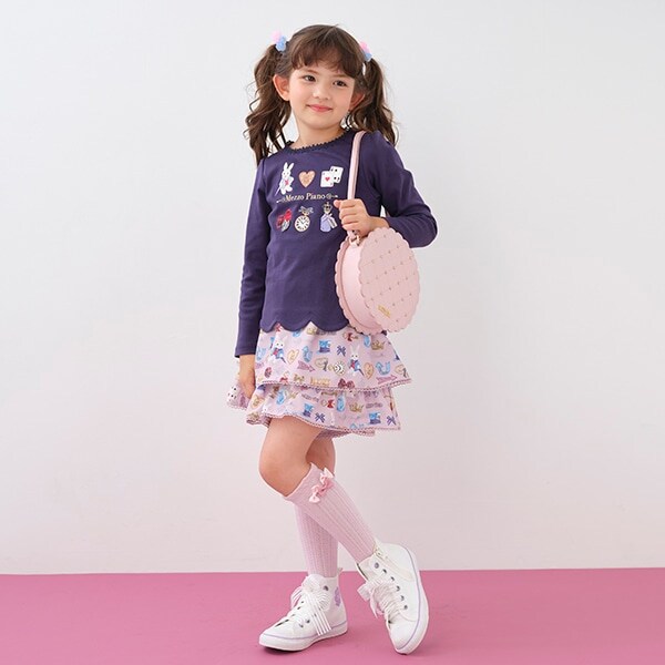 ワンダーランド柄　2段フリルキュロットスカート