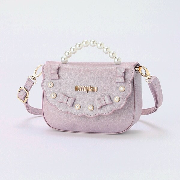 スカラップ　パールハンドバッグ