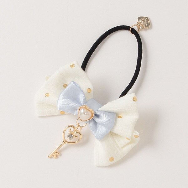 鍵つきリボン　ヘアポニー