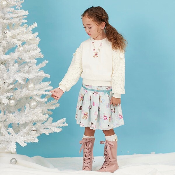 お部屋柄　タックスカート