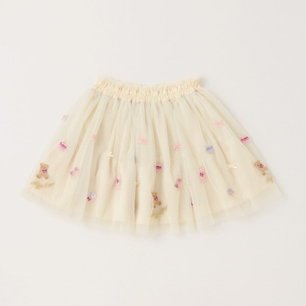 お部屋モチーフ刺しゅう　チュールスカート