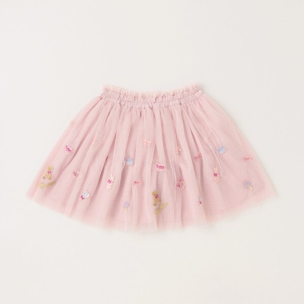 お部屋モチーフ刺しゅう　チュールスカート