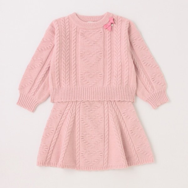 ハートポップコーンニット　セットアップ