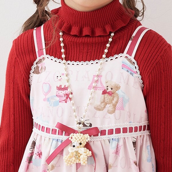 うさぎ・くまビーズネックレス