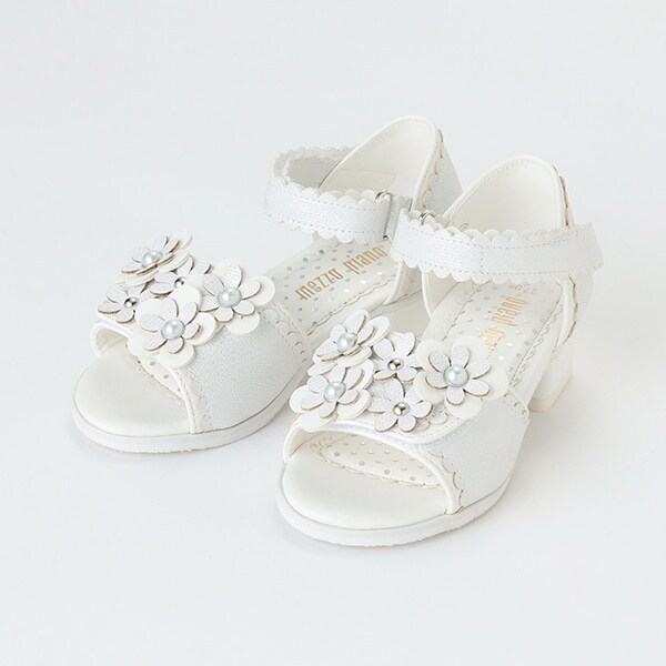 お花スカラップ　ベルクロサンダル