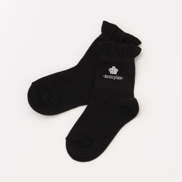 花ラインストーンつきソックス【日本製】