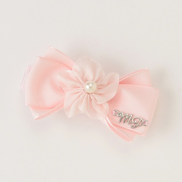 お花リボン　ヘアクリップ【日本製】