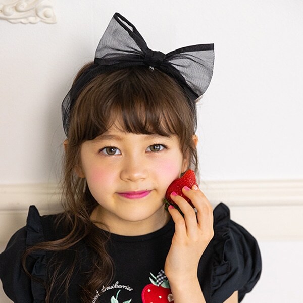 チュール　リボンカチューシャ【日本製】