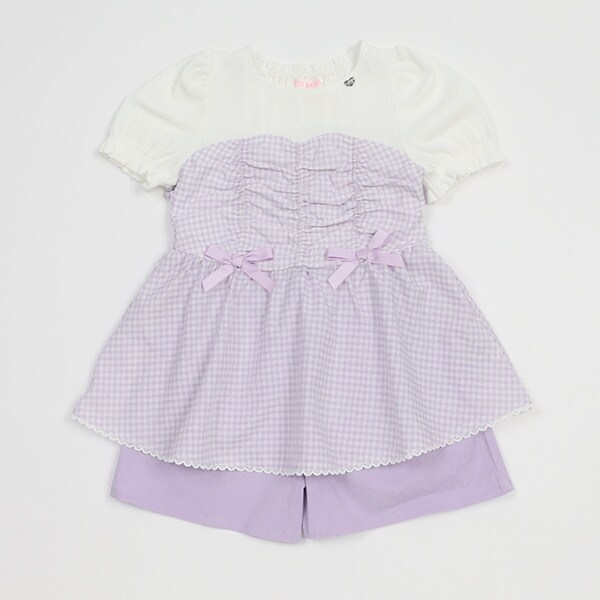 ビスチェ風ペプラムチュニック　セットアップ